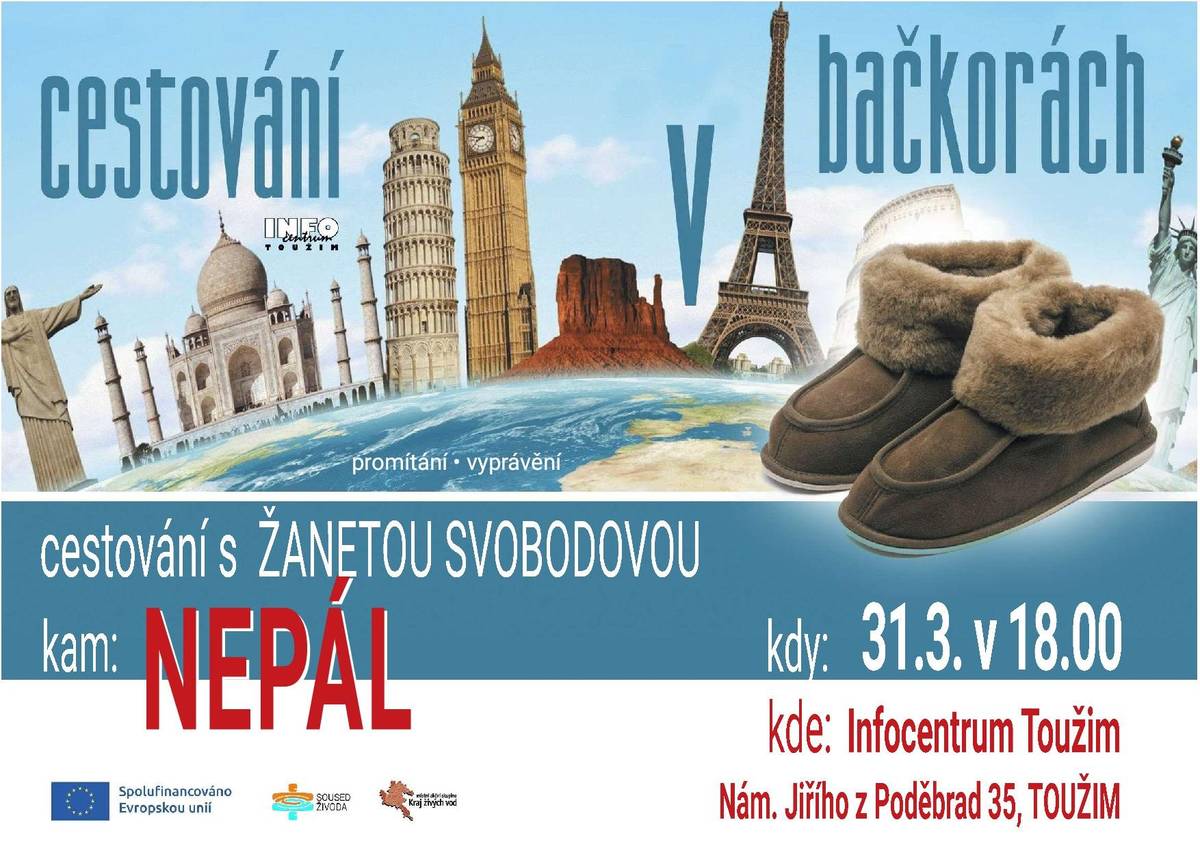Dne 31.3.2026 se od 18 hod. koná v Infocentru další přednáška z cyklu Cestování v bačkorách, tentokrát o Nepálu.