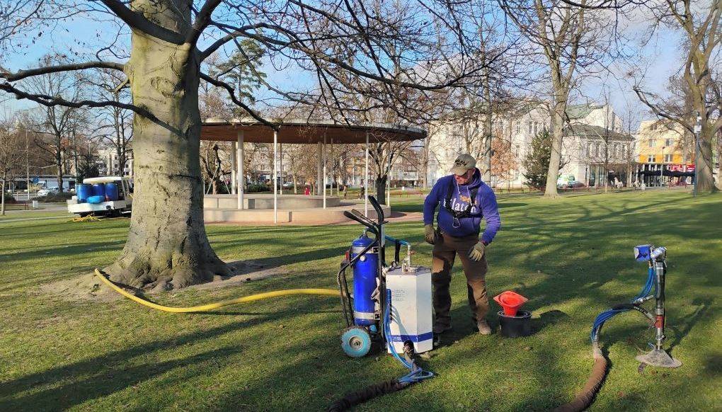 Zlín – Park Komenského patří k nejvyužívanějším veřejným prostorům ve Zlíně, v sezóně jej denně navštěvují stovky až tisíce lidí.