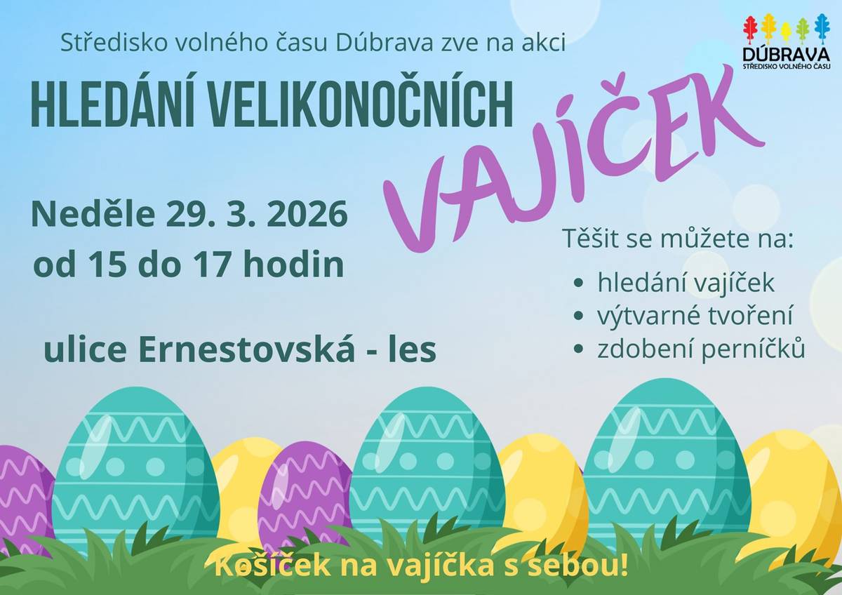 🚒 Vracovská hala – 28. 3. 2026 SDH Vracov Vás zve na Vracovskou halu – Soutěž mladých hasičů! 🔥 Akce se koná v sobotu 28. 3. 2026 od 9:00 ve sportovní hale ve Vracově. 🏆 🌐 Více info na: www.oshhodonin.cz   🥚 Hledání velikonočních vajíček – 29. 3. 2026 SVČ Dúbrava zve všechny děti s rodiči i prarodiči na tradiční hledání vajíček! 🐣 Sejdeme se v neděli 29. 3. 2026 od 15:00 do 17:00 v lese v ulici Ernestovská. 🌲 ✨ Těšit se můžete na:   🔎 Hledání vajíček   🎨 Zdobení perníčků   ✂️ Výtvarné tvoření 🧺 Nezapomeňte si vzít košíček!     👗 Beseda o kroji – 30. 3. 2026 MKK Vracov Vás zve na XIII. Besedu o kroji. 🧵 Tentokrát na téma: Ze sbírek Národního muzea – nejstarší dochovaný krojový komplet vracovské nevěsty. 👰 📅 Pondělí 30. 3. 2026 od 18:00 v malém sále kulturního domu ve Vracově.   💃 Vystoupení VUS Ondráš – 1. 4. 2026 MKK Vracov Vás srdečně zve na pořad VUS Ondráš – Karpatami. 🎻 Přijďte si užít špičkový folklorní zážitek! ⏰ Kdy: 1. 4. 2026 v 19:00 📍 Kde: Kinosál KD Vracov 🎫 Cena: 250 Kč (Předprodej v infocentru Vracov)   🌷 Velikonoční tradice v muzeích – 5. 4. 2026 MKK Vracov Vás opět po roce zve do vracovských muzeí! 🏛️ V neděli 5. 4. 2026 od 14:00 do 17:00 ožijí tradice. Program a lákadla:   🎶 Vystoupení dětského souboru Lipinka   🍷 Ochutnávka vín   🖌️ Kraslice a perníčky   🧺 Rukodělné výrobky a bohaté občerstvení 🥨