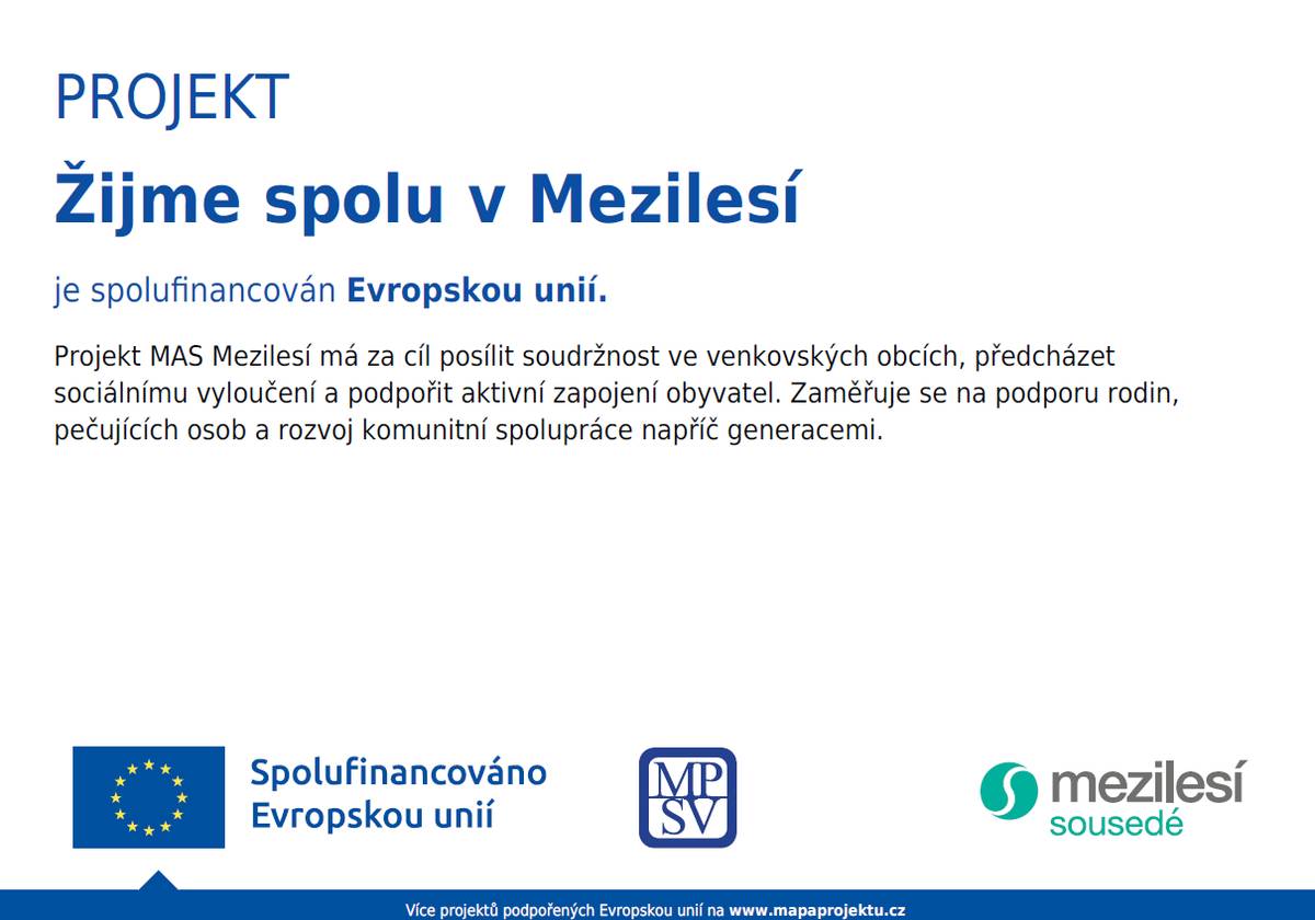 od března 2026 se naše obec zapojila do programu, který má  podpořit komunitní život v obci a posilovat spolupráci mezi obcemi, školami, odborníky a dalšími organizacemi.