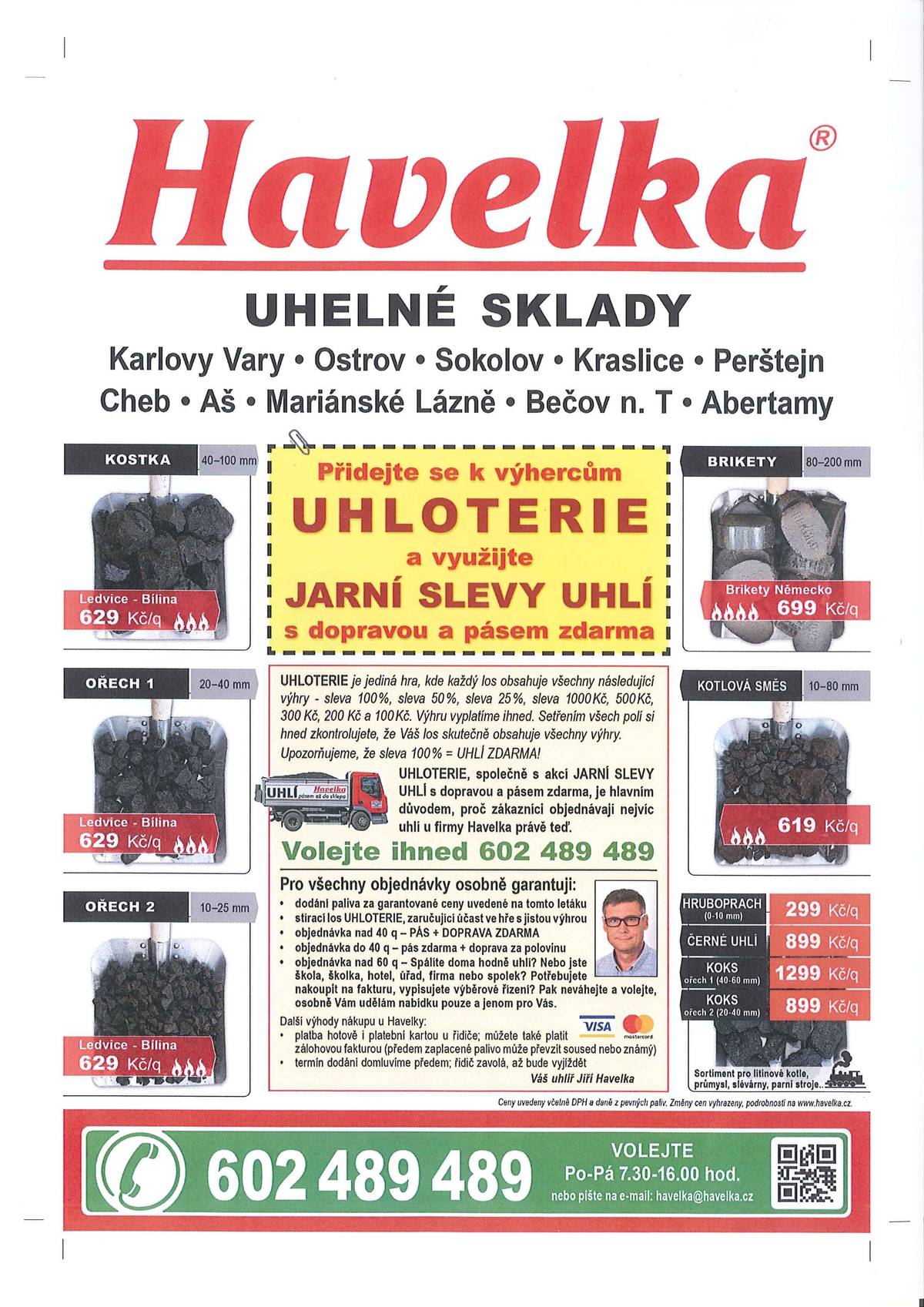 Prodej uhlí a briket