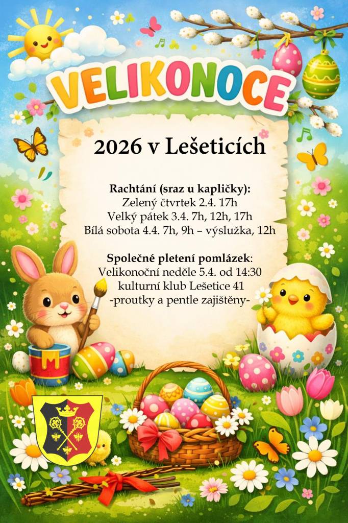 Velikonoční rachtání a společné pletení pomlázek