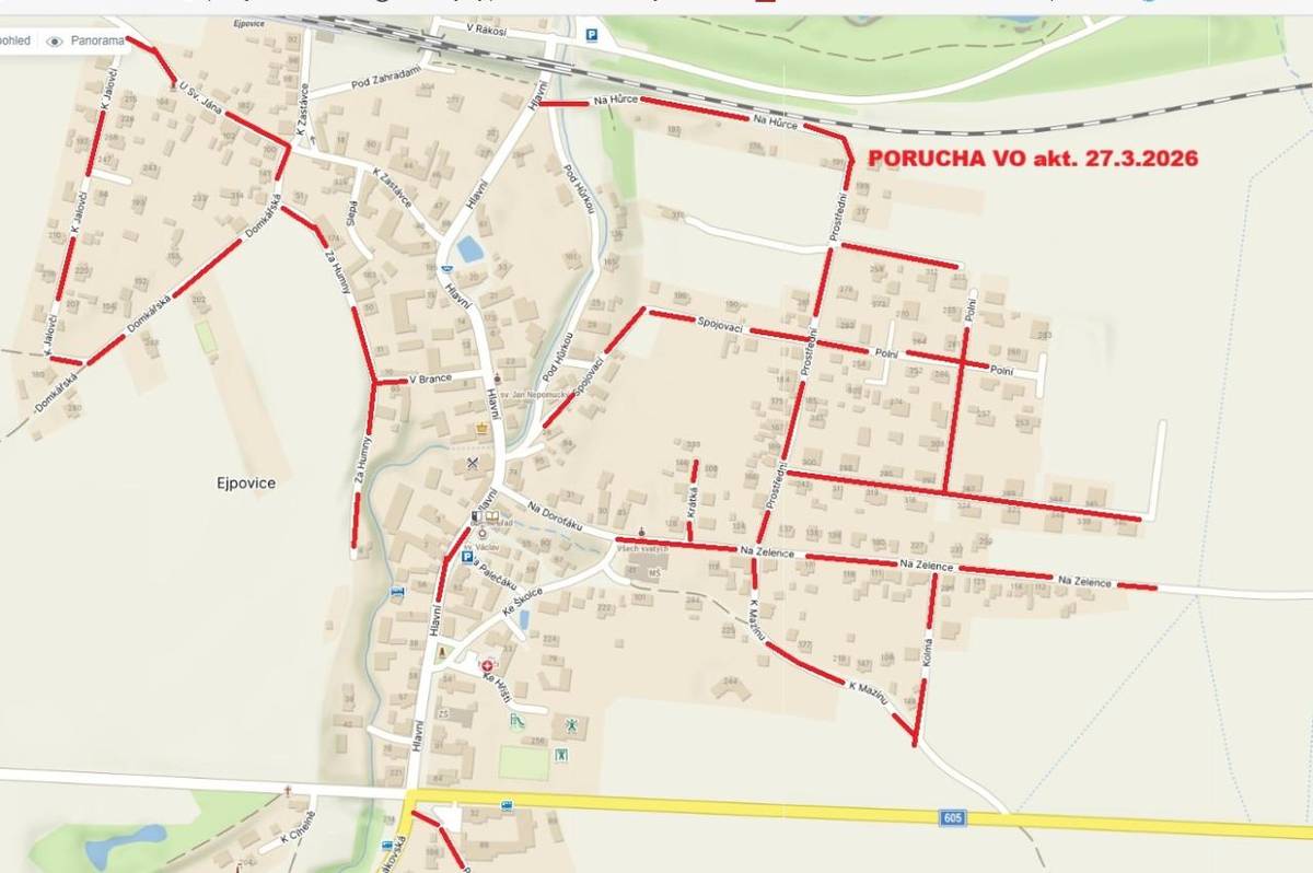 Postupujeme orientační plán poruchy veřejného osvětlení.   Na odstranění PRACUJEME.  Žádáme o trpělivost.  Děkujeme za pochopení.