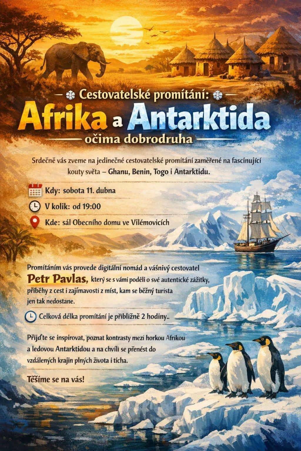 Cestovatelské promítání - Afrika a Antarktida