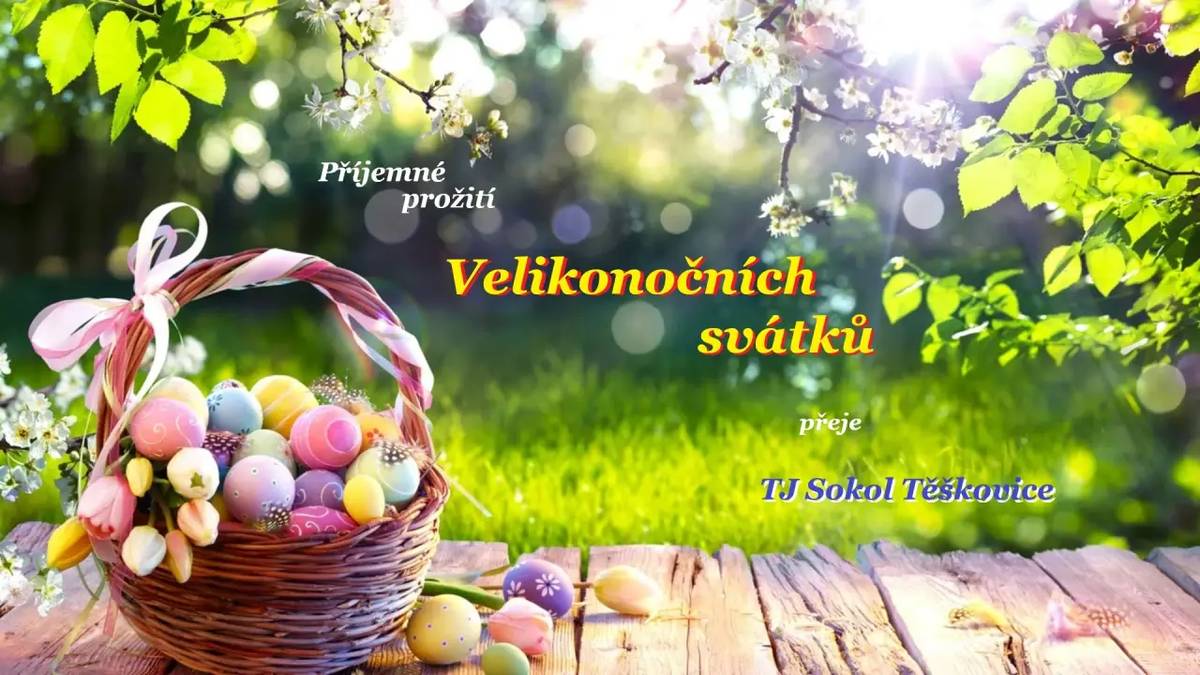Příjemné prožití velikonočních svátků vám přejí TJ Sokol Těškovice a HCT Hildegron Carp Team Těškovice.
