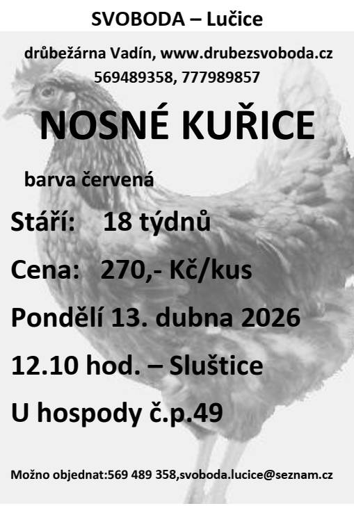 pondělí 13. dubna 2026, 12:10 před hospodou na návsi