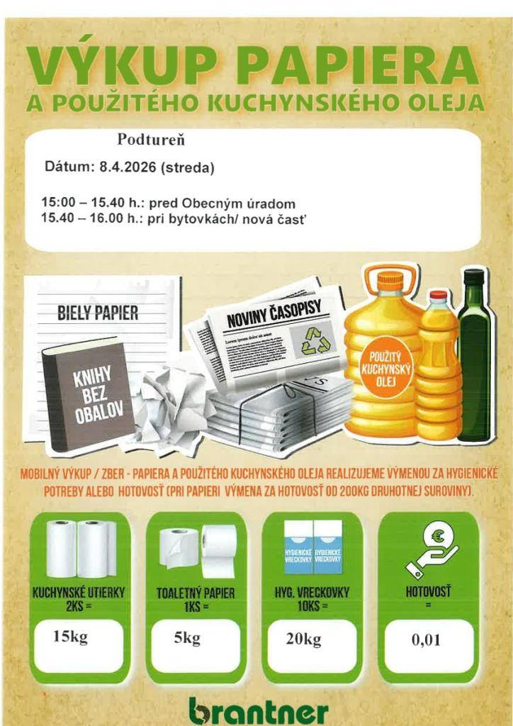 Výkup PAPIERA BRANTNER - 8.4.2026 - STREDA