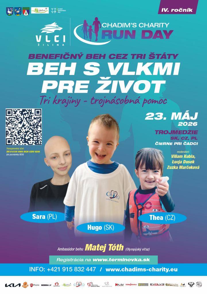 Srdečne Vás pozývame na benefičný beh cez tri štáty, ktorý sa uskutoční dňa 23. mája 2026.