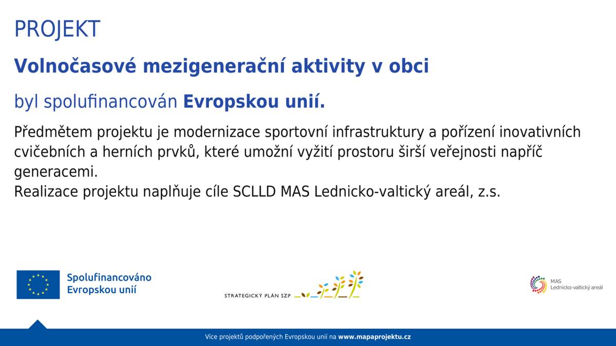 Volnočasové mezigenerační aktivity v obci