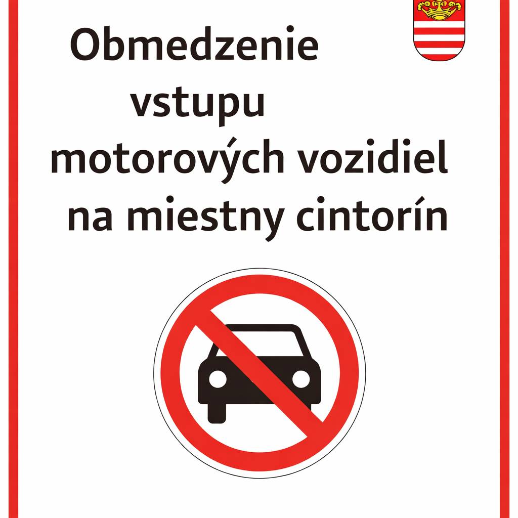Obmedzený vjazdu motorových vozidiel na miestny cintorín  Korlátozásra került a gépjárművek behajtása a helyi temetőbe