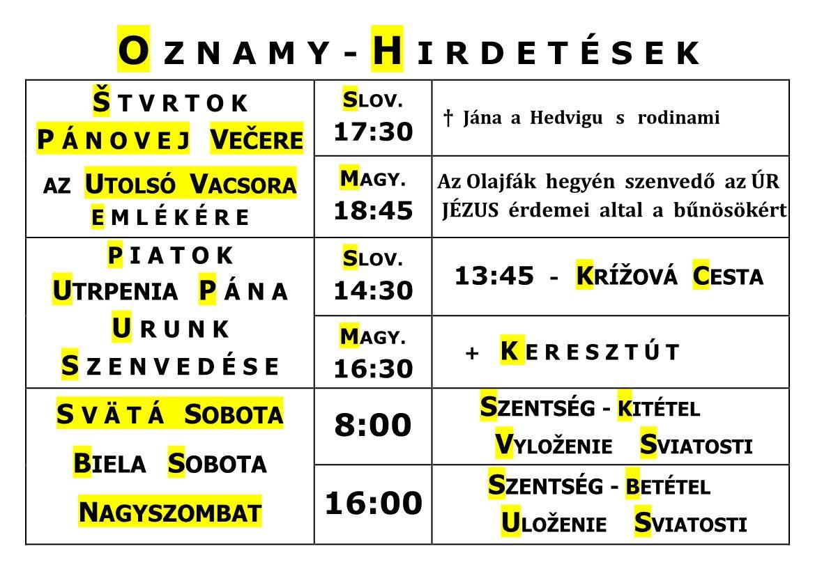 omšový poriadok - miserend