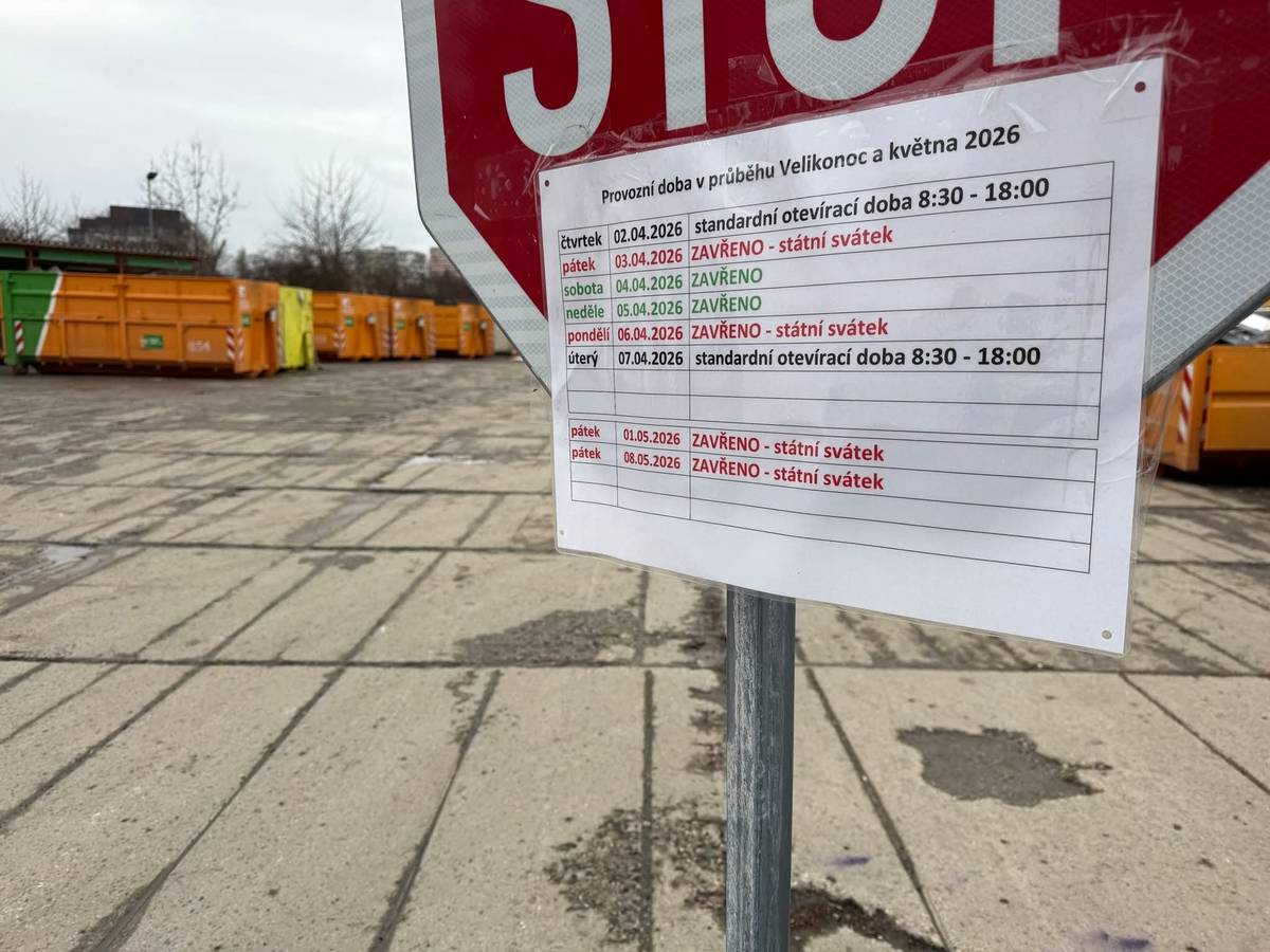 Pražské služby upozorňují na upravenou otevírací dobu našich sběrných dvorů o Velikonocích.  Od 3. do 6. dubna zůstávají zavřené. https://www.psas.cz/upravena-oteviraci-doba-sbernych-dvoru-o-velikonocich-3