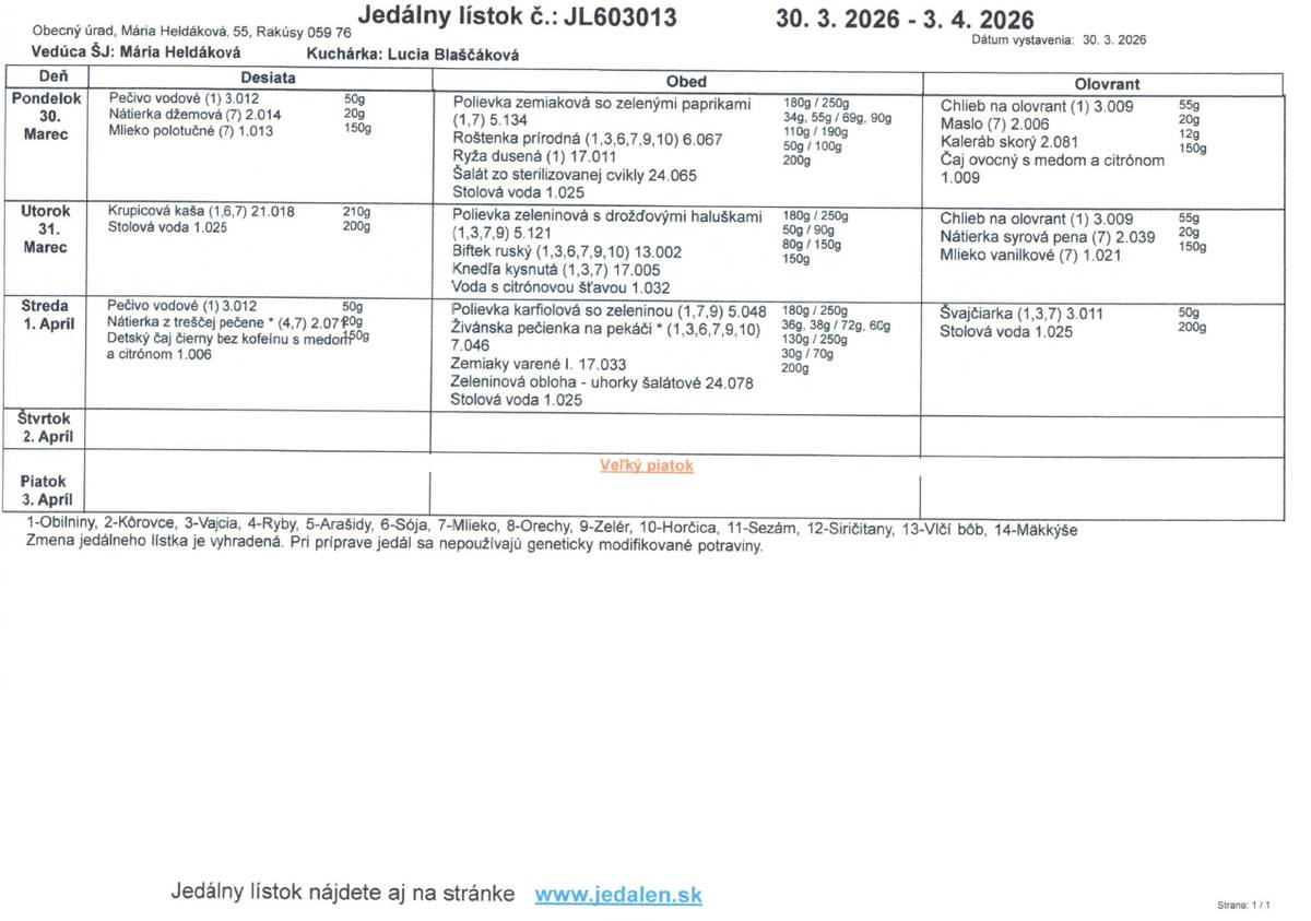 30. 3. 2026 - 3. 4. 2026