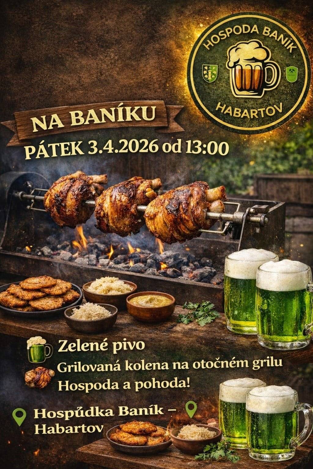 Přijďte se pobavit a posedět do hospůdky na baníku.