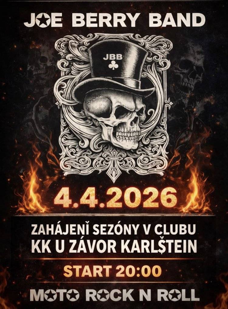 Koncert rockové kapely Joe Berry Band 4.4.2026 KK U Závor