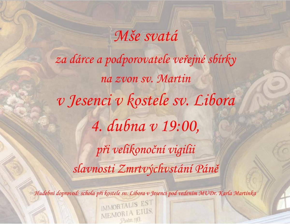 V Jesenci v kostele sv. Libora 4. dubna v 19:00