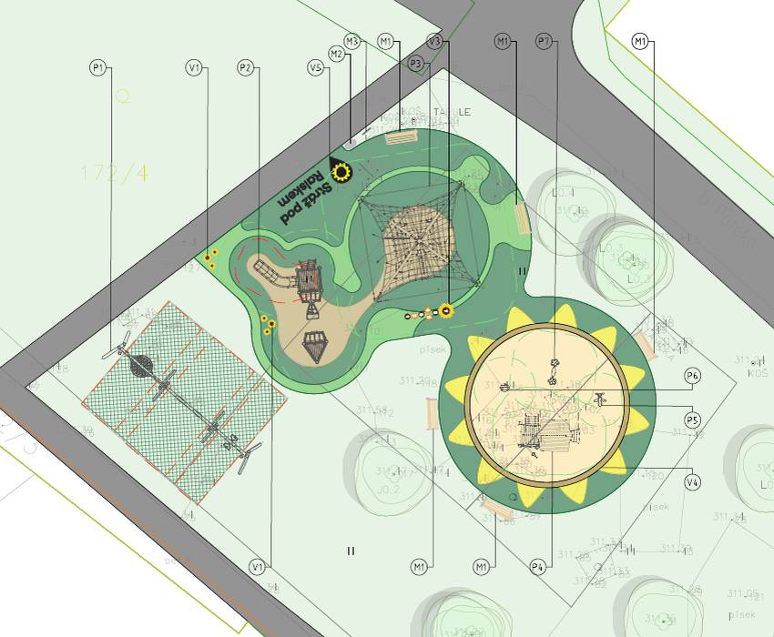 Ve Stráž pod Ralskem vznikne nové dětské hřiště mezi mateřskou školou a obchodem Penny Market. Projekt reaguje na podněty místních rodin a přináší moderní a bezpečné zázemí pro děti. Hřiště je navrženo tak, aby odpovídalo potřebám dětí i rodičů a zároveň počítá s možností dalšího rozšiřování o nové herní prvky v následujících letech.  Součástí zakázky je také vybudování EPDM dráhy v areálu mateřské školy pro koloběžky a odrážedla. EPDM povrch je bezpečný, protiskluzový a tlumí nárazy, což zajišťuje vhodné a bezpečné prostředí pro pohybové aktivity dětí.  Realizaci zajistí společnost GARTENSTA+. Zahájení prací je plánováno na 6. 4. 2026, dokončení pak do 31. 5. 2026. Celková investice činí 5 550 286,94 Kč. Autor návrhu: Valentýna Malíková, GARTENSTA+