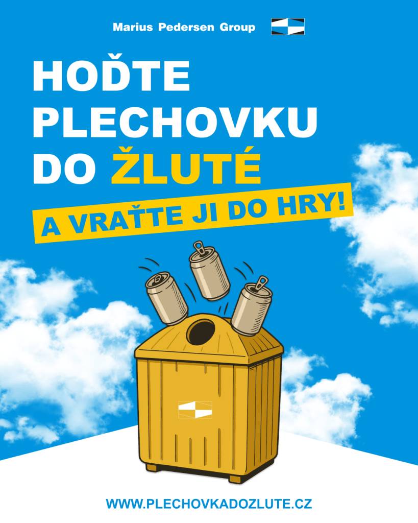 Naše obec ve spolupráci se společností Marius Pedersen připomíná, že nápojové plechovky je možné odkládat do žlutých kontejnerů a popelnic na plasty. Tímto způsobem je možné je spolehlivě vytřídit a recyklovat, což má pozitivní dopad na životní prostředí.