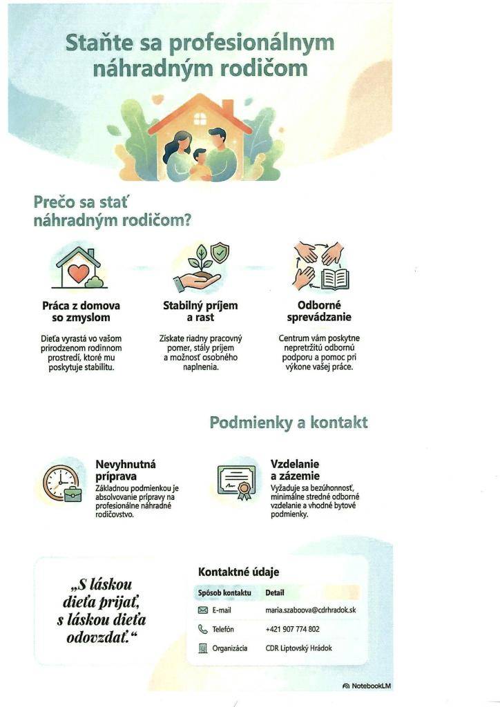 Staňte sa profesionálnym náhradným rodičom