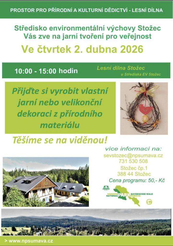 Jarní tvoření - Lesní dílna Stožec