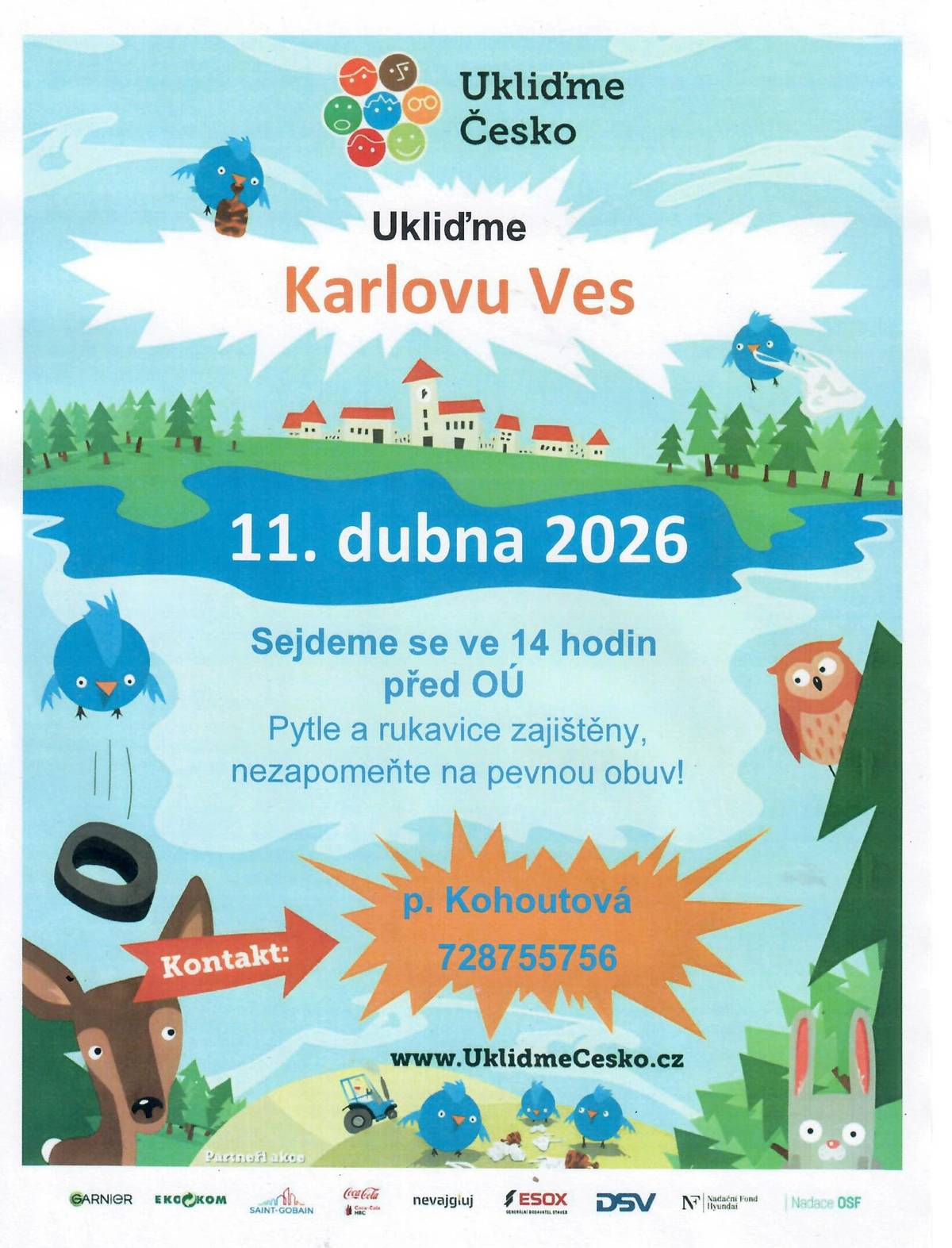 11.4.2026 sraz ve 14. 00 hodin před OÚ.