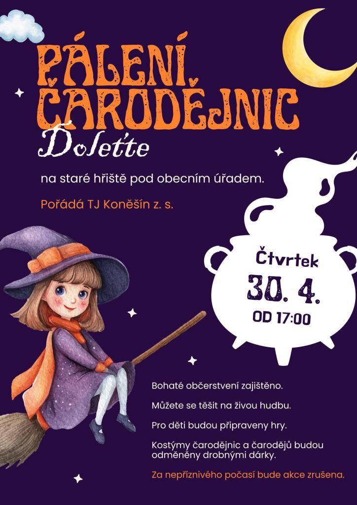 30. 4. 2026 od 17.00 hod na starém hřišti