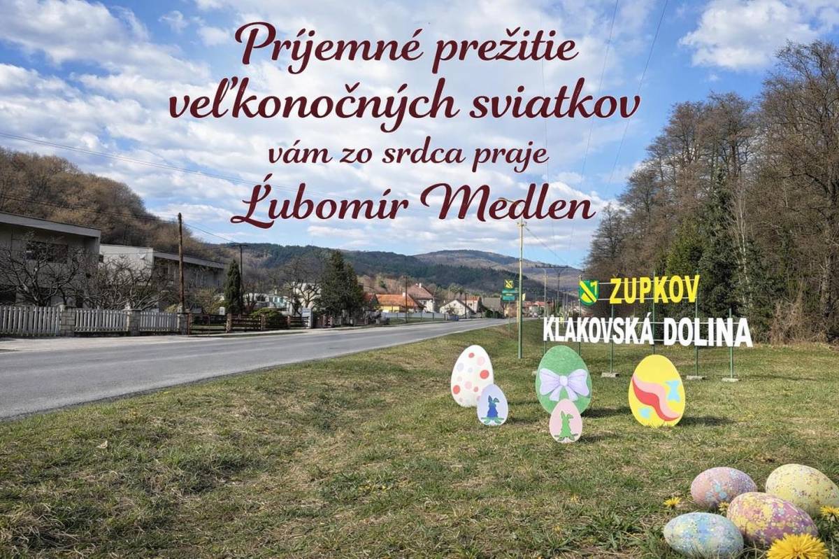Pokojné a požehnané veľkonočné sviatky naplnené láskou, porozumením a radosťou v kruhu Vašich najbližších.