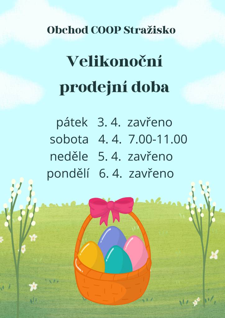 Prodejní dobu najdete zde.