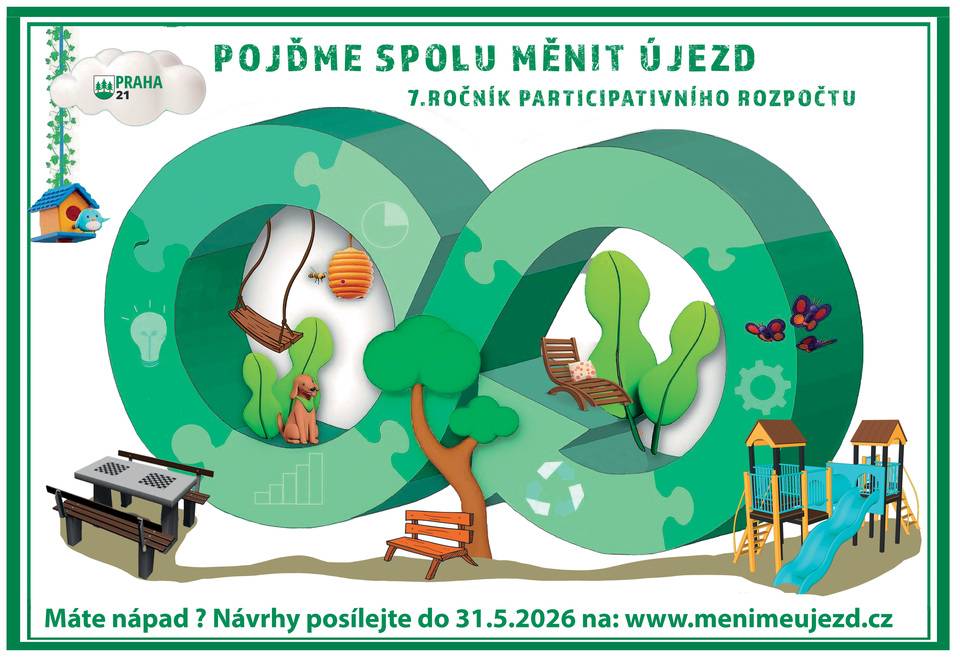 Přemýšleli jste někdy, co byste změnili, kdybyste měli možnost vylepšit své okolí? Co vám v Újezdě nad Lesy chybí? Lavičky, nové herní prvky, více zeleně, sportovní vybavení nebo místo pro setkávání sousedů? Již sedmým rokem vám dáváme možnost proměnit své nápady ve skutečné změny v naší městské části! S radostí oznamujeme, že startuje další ročník participativního rozpočtu „Měníme Újezd 2026“. I letos můžete přijít s nápadem na změnu a sami rozhodnout, jak budou využity vyčleněné finanční prostředky z rozpočtu městské části. Jak to funguje?  Navrhnete projekt – Přihlaste svůj nápad, který může zlepšit život v Újezdě nad Lesy. Proběhne posouzení – Patřičné odbory ÚMČ prověří, zda je návrh realizovatelný. Hlasujete – O vítězných projektech rozhodnete vy sami. Realizace – Vybrané projekty postupně městská část uskuteční a zpřístupní našim občanům.  Zapojit se může každý, komu na Újezdě záleží. Ať už máte malý nápad nebo velkou vizi, právě teď je ten správný čas ji sdílet. Co už se díky participativnímu rozpočtu podařilo změnit? Od roku 2020, kdy participativní rozpočet „Měníme Újezd“ začal, se podařilo uskutečnit řadu projektů, které zlepšují prostředí a život v Újezdě nad Lesy. Byly realizovány Hry na chodník, Kvetoucí plácek a instalace veřejných cyklopump. Dále vzniklo víceúčelové hřiště na Rohožníku, byla provedena oprava BUS přístřešku a zastávky BUS MHD Rohožnická, instalovány lavičky v naší MČ a opraven chodník v ulici Netušilská. K dispozici je také beachvolejbalové hřiště, veřejné šachové stoly a byla dokončena oprava dopadové plochy u Blatovského rybníka. Návrhy z roku 2025 jsou aktuálně připravovány k realizaci. Participativní rozpočet není jen o nápadech – je o skutečných proměnách, které vidíte kolem sebe každý den. Každý ročník přináší konkrétní výsledky a nové možnosti, jak zlepšit naši městskou část. Veškeré aktuální informace najdete na www.menimeujezd.cz a na našem Facebooku Praha 21, kde vás budeme průběžně informovat o termínech, pravidlech i hlasování. Společně měníme Újezd k lepšímu.