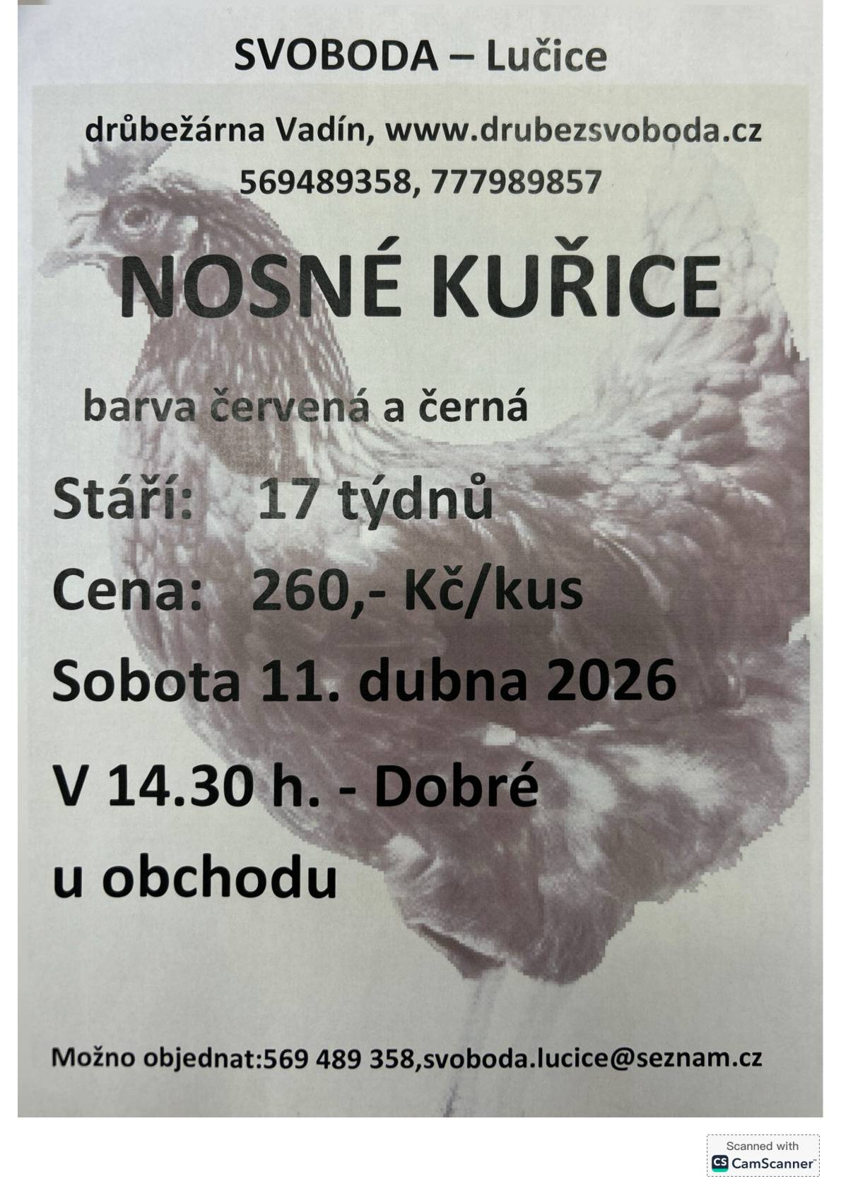 V sobotu 11.4.2026 ve 14:30 v Dobrém u obchodu