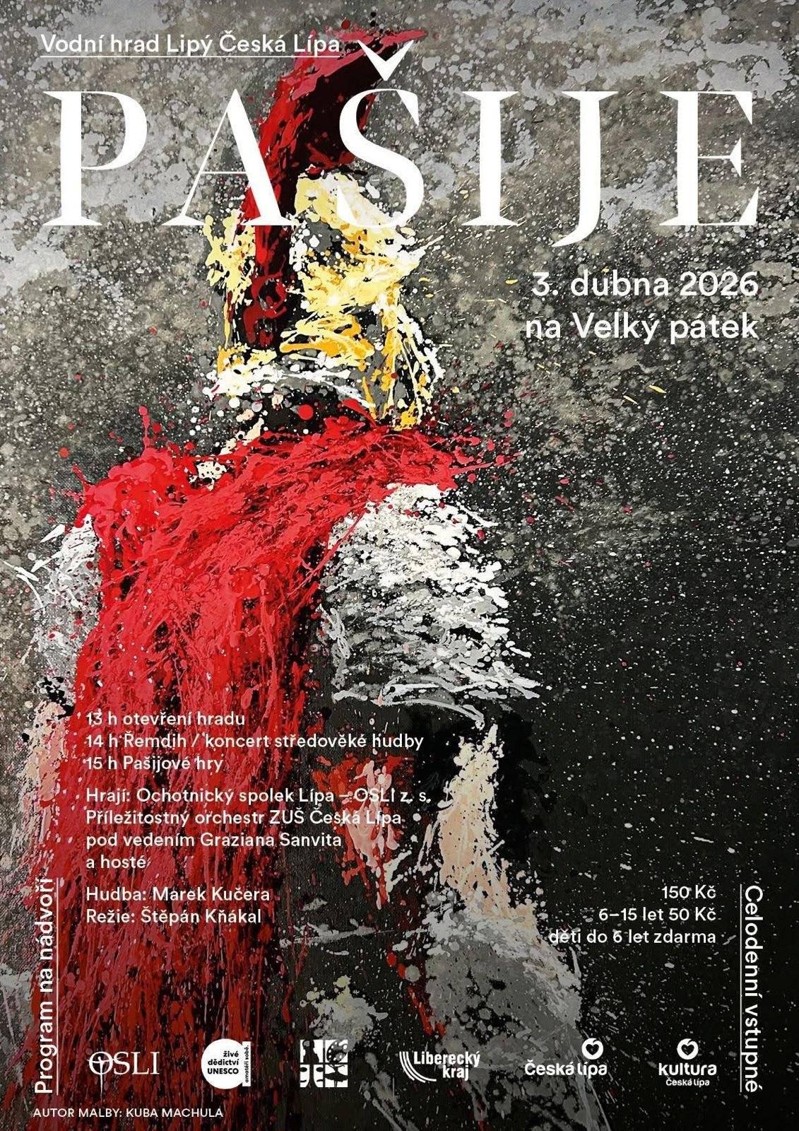 Vážení příznivci kultury,  měsíc už je zase pryč, a tak vám tradičně na začátku nového přinášíme ucelený přehled kulturních akcí na celý duben.  A jelikož nás čekají Velikonoce, zasíláme vám ještě tipy na tři velikonoční akce v České Lípě: 3. dubna od 13:00 - Pašije na vodním hradě Lipý 4. dubna od 10:00 - Velikonoce a návrat ztraceného hlasu zvonu v kapličce v Žizníkově 5. dubna od 13:00 - Velikonoce na hradě Lipý   Přejeme krásné Velikonoce! město Česká Lípa