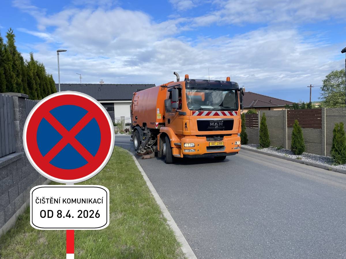 Od 8.4. bude probíhat čištění komunikací v Tuchlovicích a Srbech. Prosíme NEPARKUJTE SVÁ VOZIDLA NA KOMUNIKACÍCH, dokud nebude vaše ulice zametena. Zametání bude probíhat cca 2-3 dny, v případě změny dáme vědět. Děkujeme
