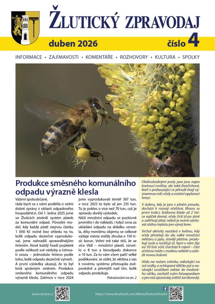 Zajímavosti, informace, diskuse... tentokrát jarně laděné vydání, ve kterém se věnujeme více přírodě, ale také odpadovému hospodářství, obchvatu Veselova a diskusi kolem technického stavu sklepení. Pravidelné rubriky věnované vzdělávání, přehled akcí a zmizelé ohledy města...