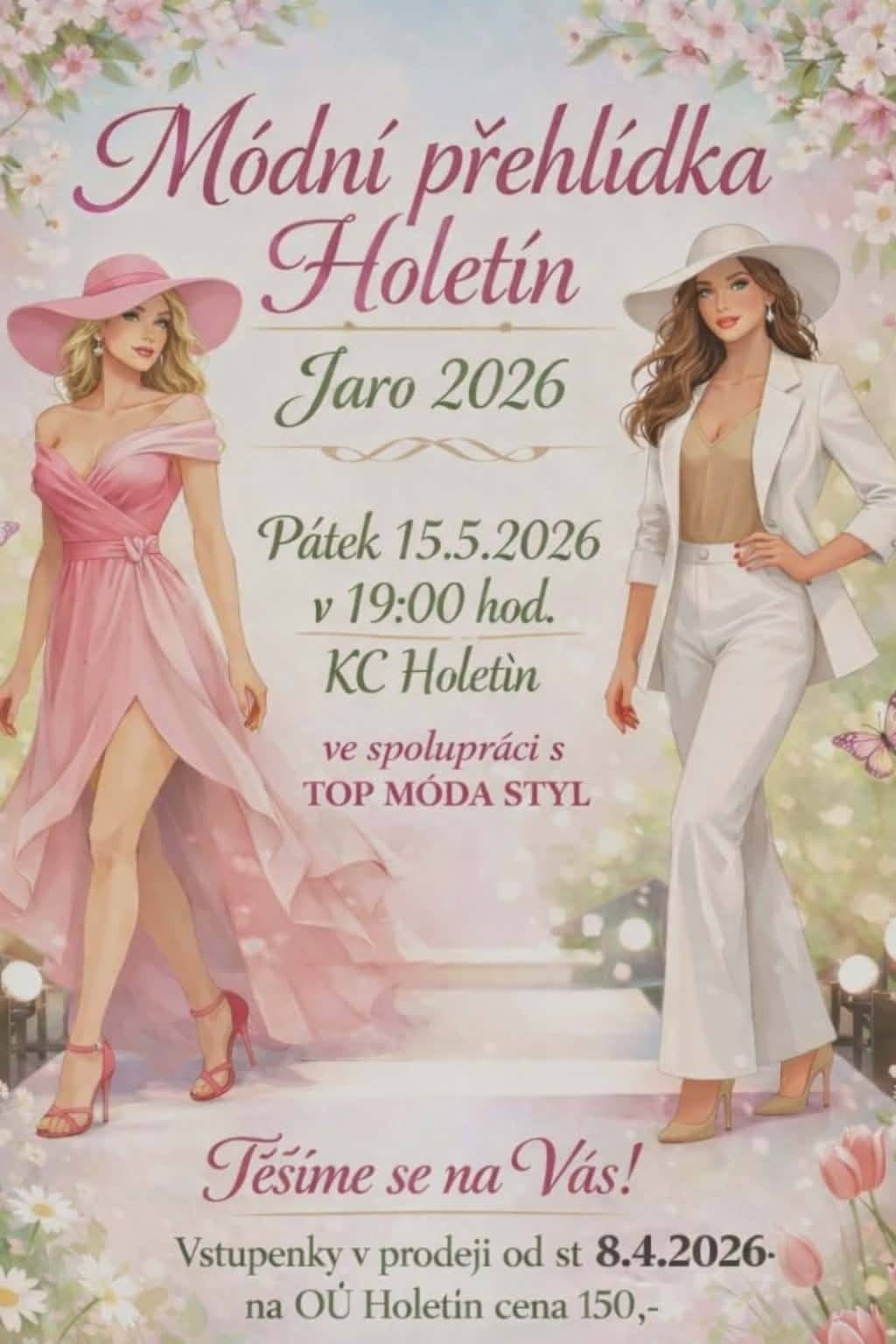 Prodej vstupenek od středy 8.4.2026 na OÚ Holetín.