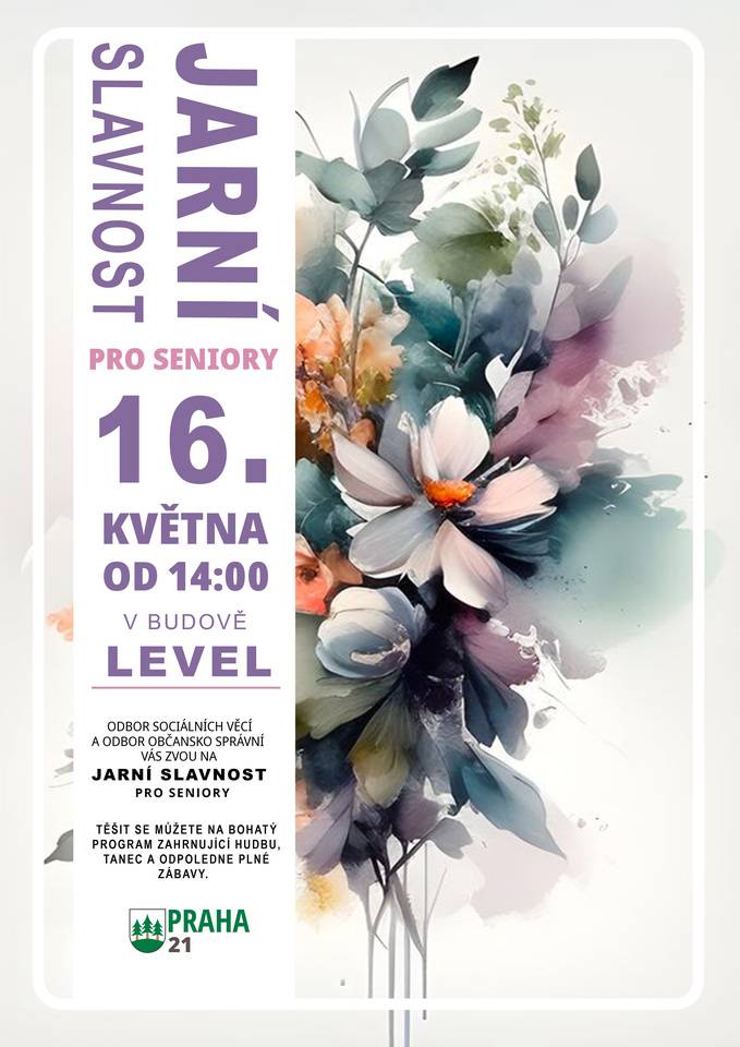 Akce pro seniory je plánovaná na 16. května od 14:00 v budově LEVEL.