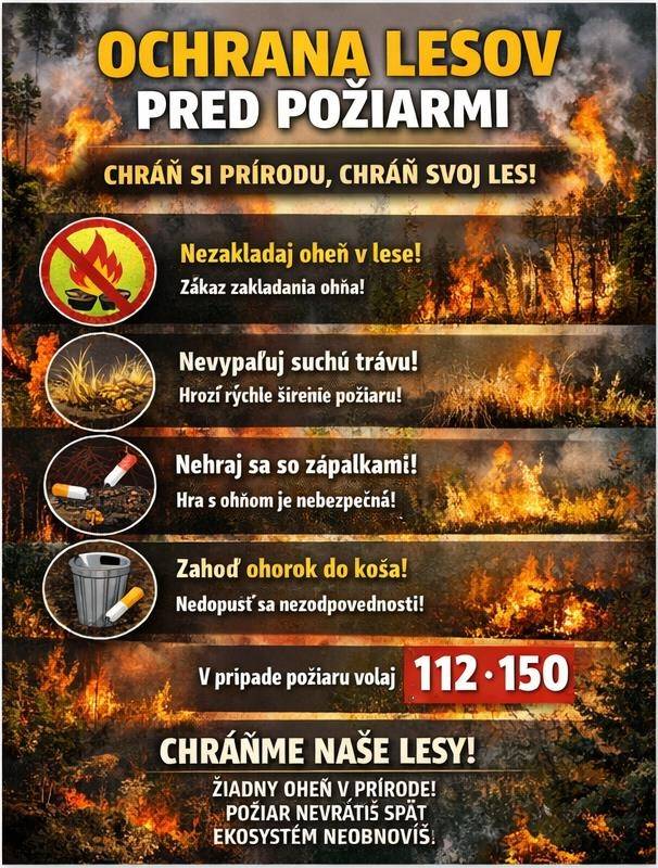 S príchodom jari sa zvyšuje riziko požiarov. Okresné riaditeľstvo Hasičského a záchranného zboru upozorňuje na dodržiavanie základných pravidiel pri pobyte v prírode, aby sme predišli požiarom.