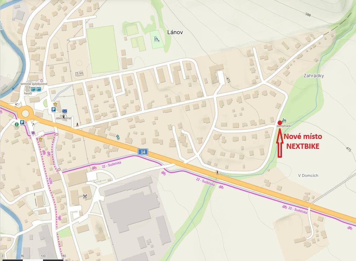 V minulých letech se nám osvědčila sdílená kola spol. nextbike, která lze využít mezi Vrchlabím, Lánovem a Dolním Dvorem.  Projekt je spolufinancován s podporou Královehradeckého kraje a Nadačního fondu Škoda auto. Kola mohou využít, jak obyvatelé obce i turisté, a to na dobu 30 minut zdarma.