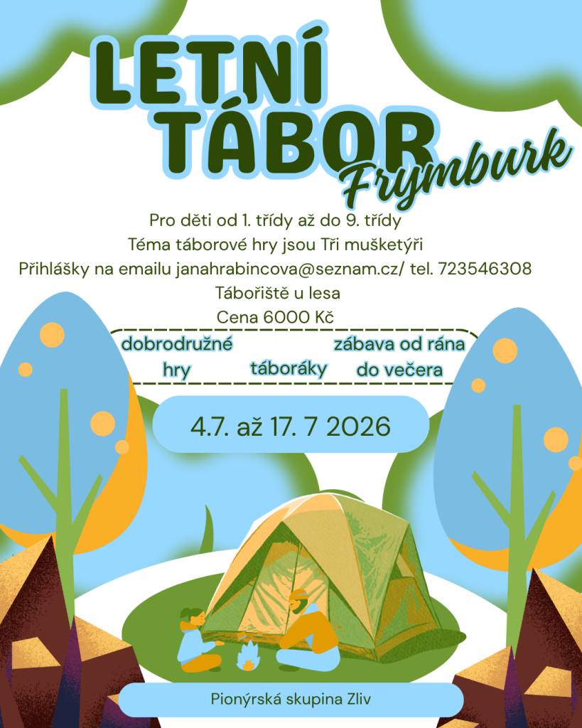 Dětský letní tábor ve Frymburku 4.-17.7.2026
