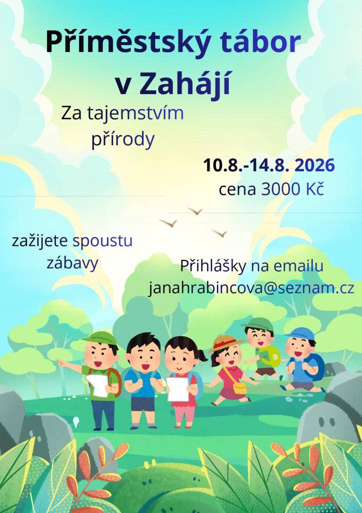 Příměstský tábor v Zahájí 10.-14.08.2026