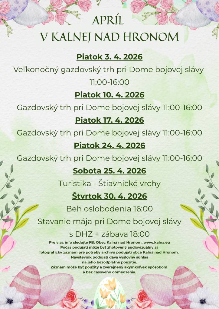 Apríl v Kalnej nad Hronom