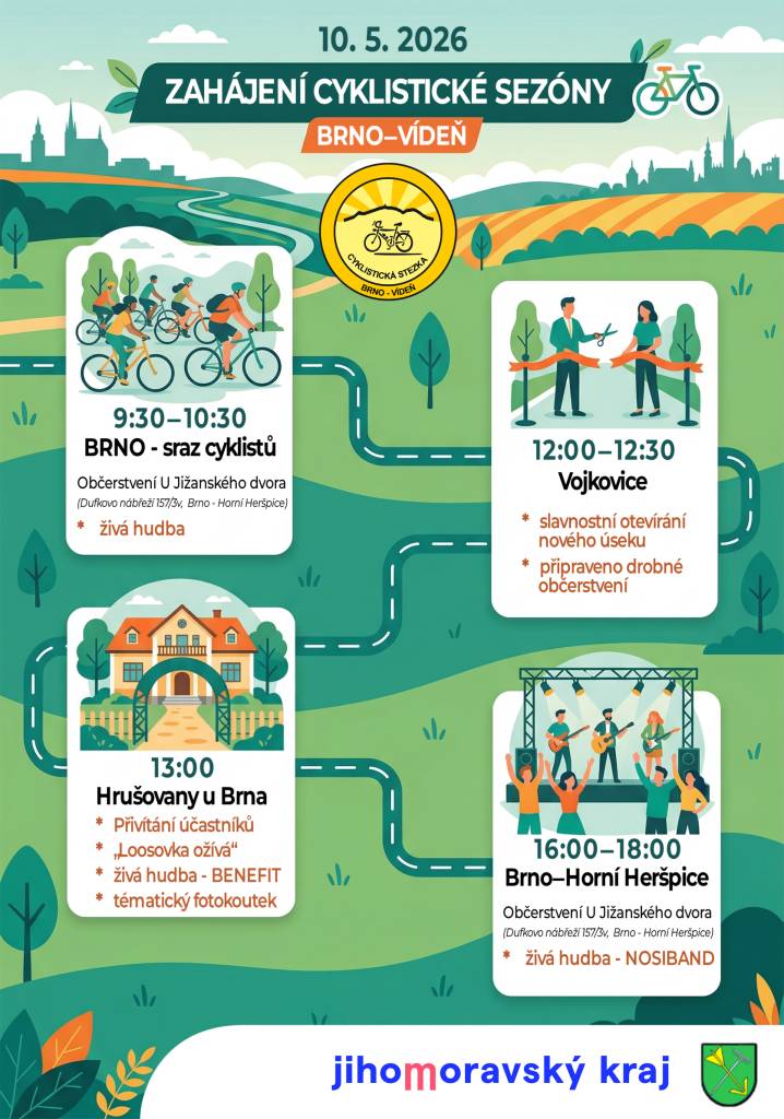 Zahájení sezóny se uskuteční 10.5.2026. Otevírání nového úseku od 12 hodin.