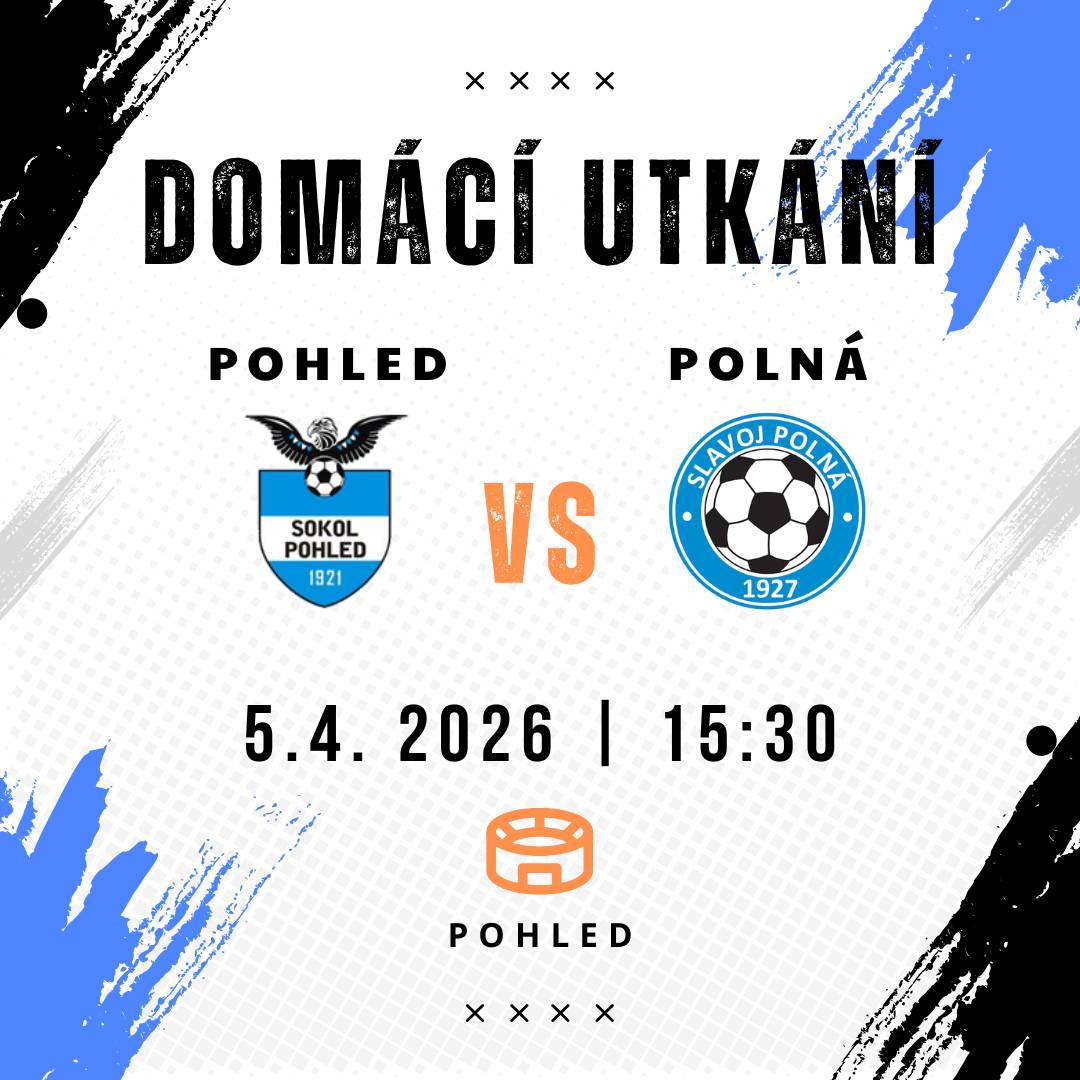 TJ Sokol Pohled Vás zve na Velikonoční utkání proti Polné, které se odehraje v neděli od 15:30 hod. Přijďte si užít hezkého počasí a podpořit fotbalisty v boji o důležité body.