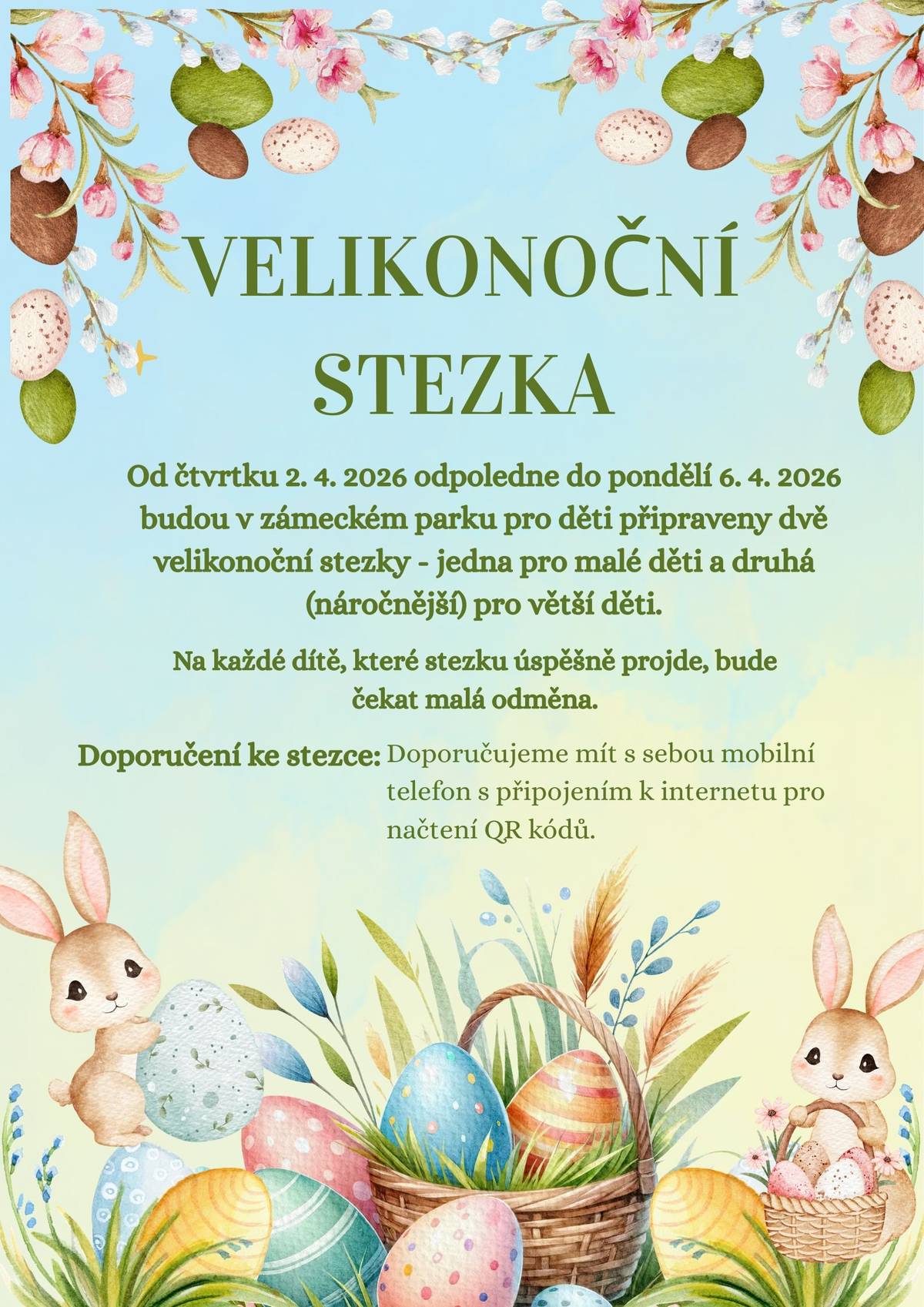 Projděte se parkem u zámku v Hustopečích nad Bečvou a ulovte si malou odměnu.