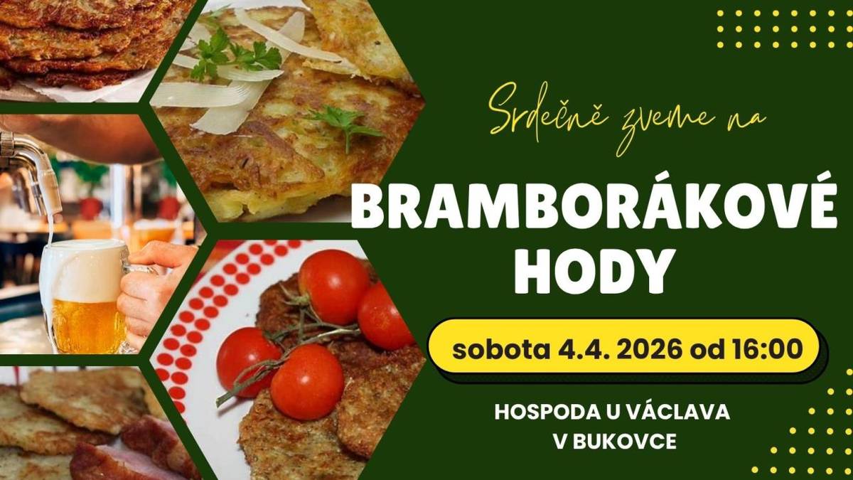 Pochutnat si můžete na klasických bramborácích, bramboráku plněném hermelínem, cmundou, bramboráku plněném nivou nebo s uzenými kostičkami v těstě.  Těší se na vás kolektiv hostince.
