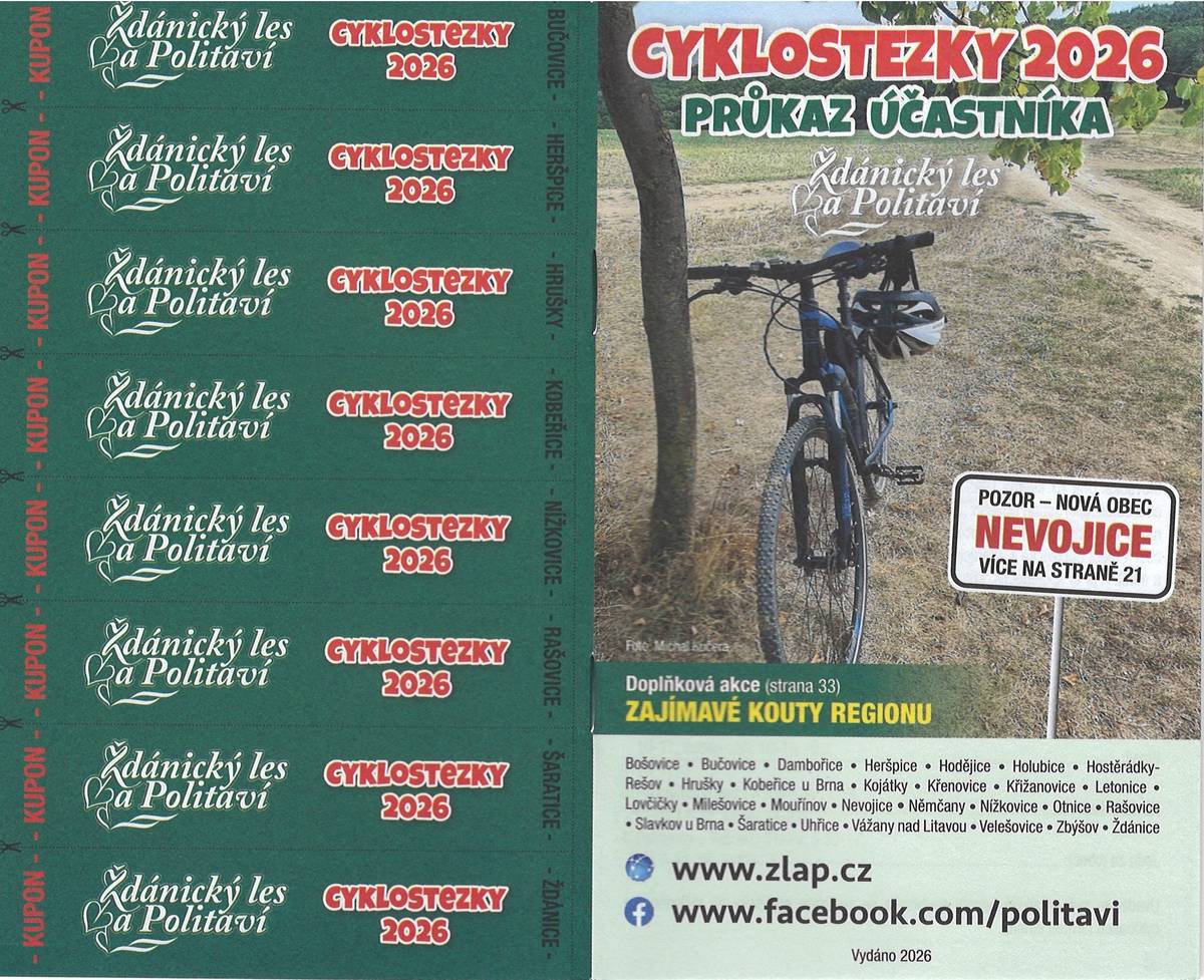 Vážení spoluobčané, dorazily k nám v omezeném počtu průkazky na sportovní akci za poznáním svého regionu, obcí, a měst, kterou pořádá Dobrovolný svazek obcí Ždánický les a Politaví. K vyzvednutí jsou na Obecním úřadě. Těší se na stávající i nové účastníky!