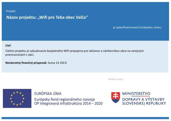 Oznámenie o realizácii projektu