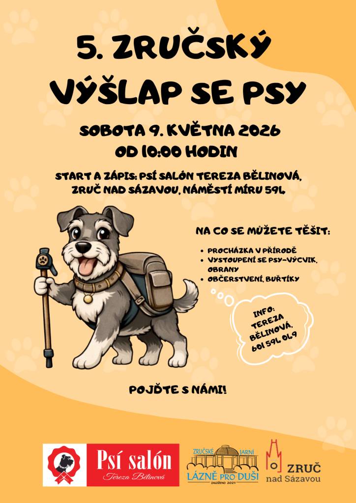 Oblíbená akce opět po roce zpět. Přidejte se na výšlap se psy.