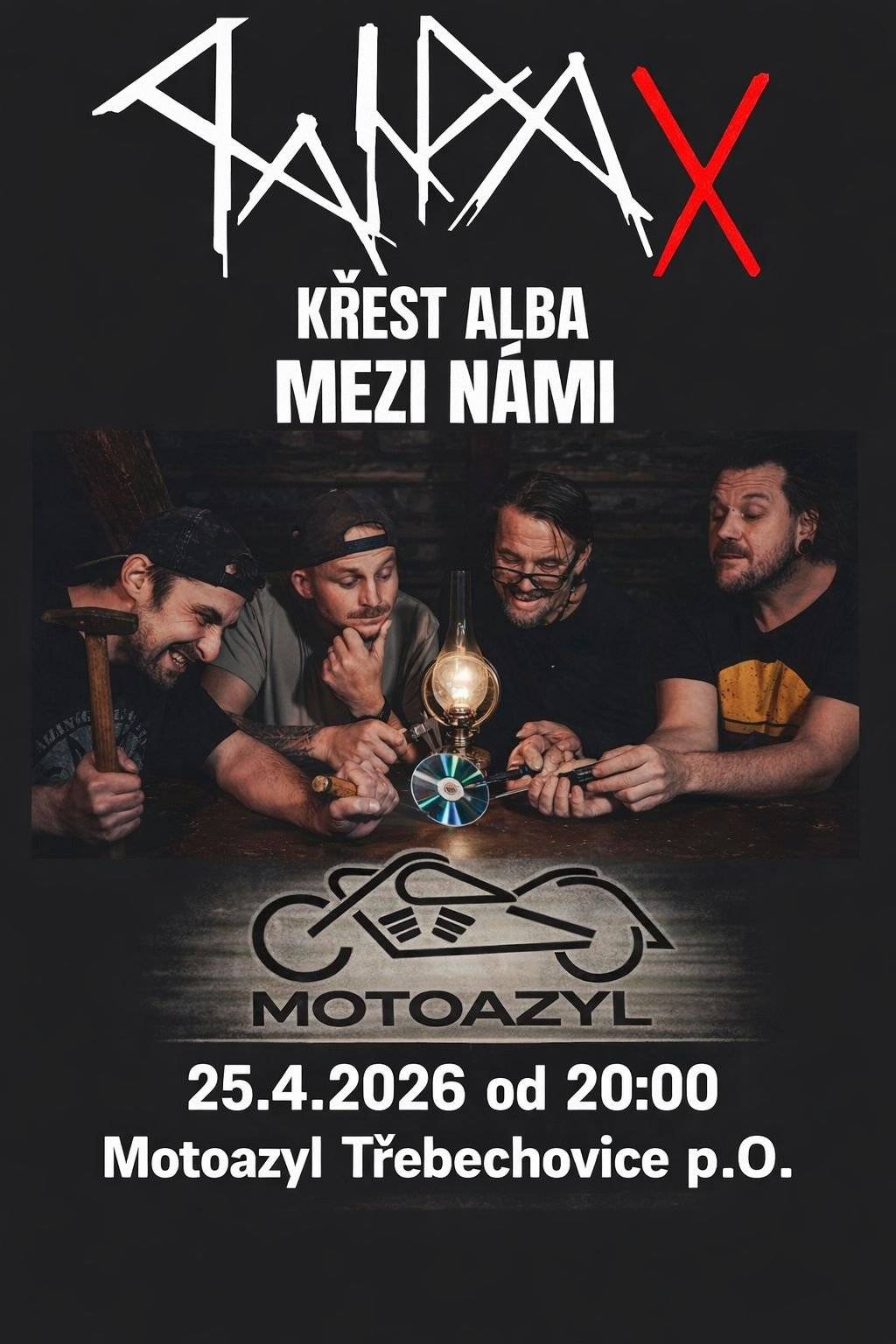 Křest alba Pandax v Motoazylu