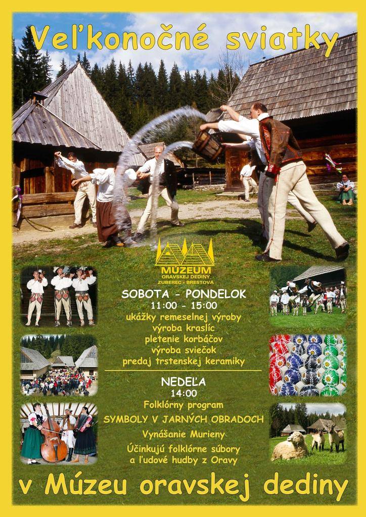 V nedeľu 5. apríla  o 14.00 hod. je pre návštevníkov Múzea oravskej dediny pripravený folklórny program Symboly v jarných obradoch a Vynášanie Murieny.  Srdečne všetkých pozývame.