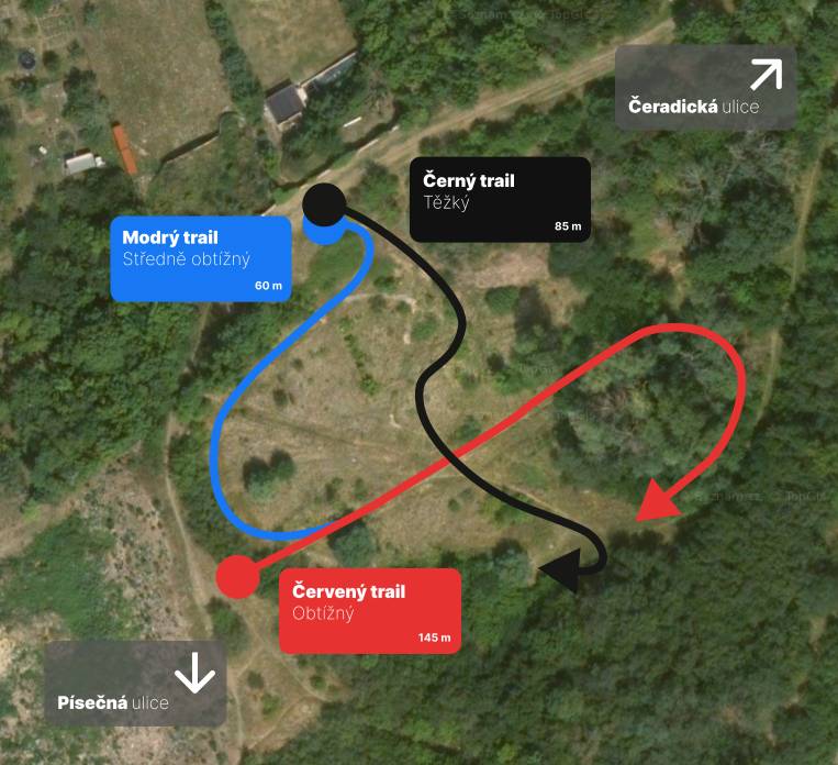 V žateckém parku Bufo jsou nově pro veřejnost otevřeny tratě pro horská kola.